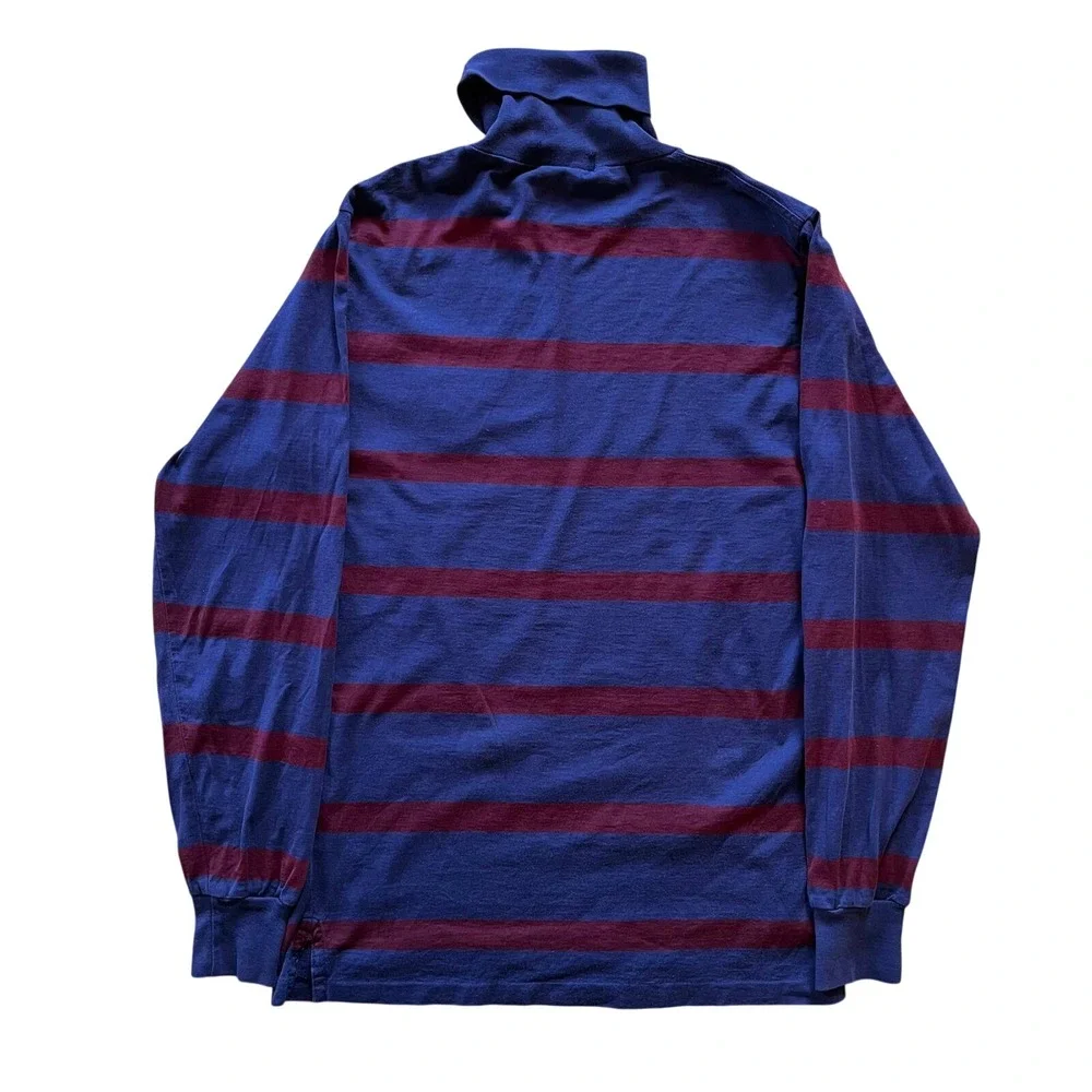 Vintage‎ Polo Ralph Lauren Striped Turtleneck Crest Patch blokecore Medium